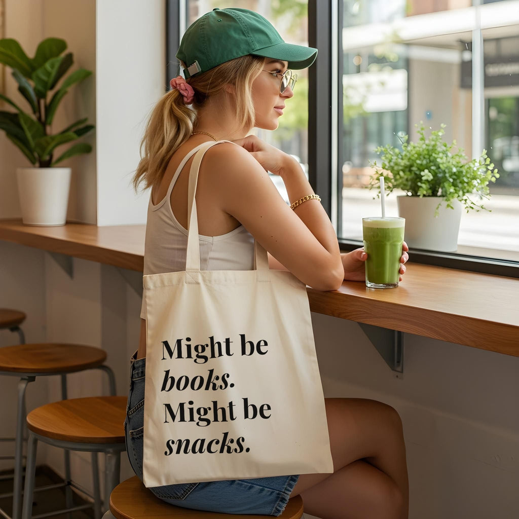 Might Be Books. Might Be Snacks Tote